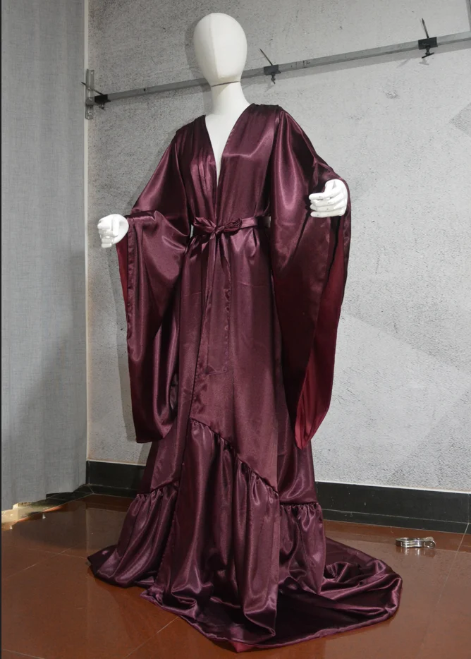 Bridal Robes Silk Satin Bridesmaid Wedding Bachelorette Party Nightgown Bathrobe cloak custom