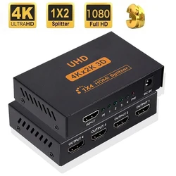 Konwerter Splitter 3D 4K 1080P kompatybilny z HDMI 1 w 4 na HDMI 1x4 przełącznik wideo duplikat Adapter HDMI dla PS3 HDTV DVD Xbox