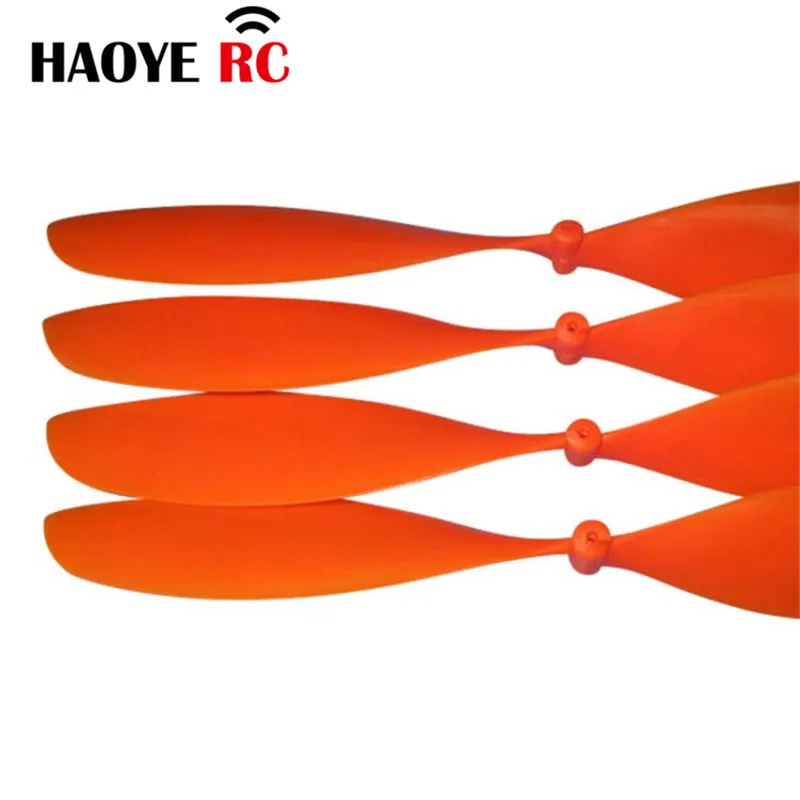 Haoye 10 Pcs Propeller 6-12 Inch For RC Rubber Band Powered Aircraft Model Orange/ Silver grey/Black Color For RC Model Plane