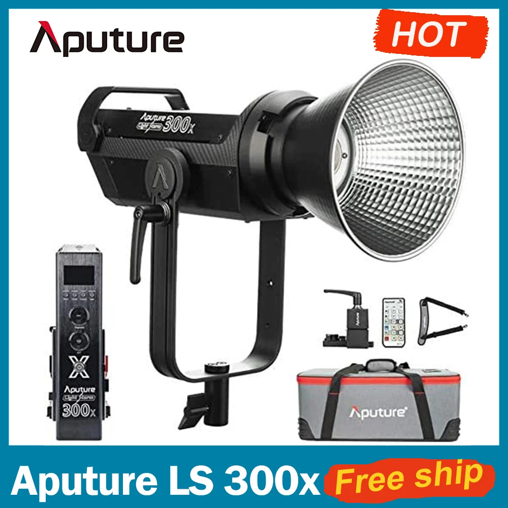 

Aputure Light Storm LS 300X V-Mount Bi-Color LED 2700K- 6500K ,24360Lux@1M, Sidus Link App, Built-in Lighting FX, Bowens Mount