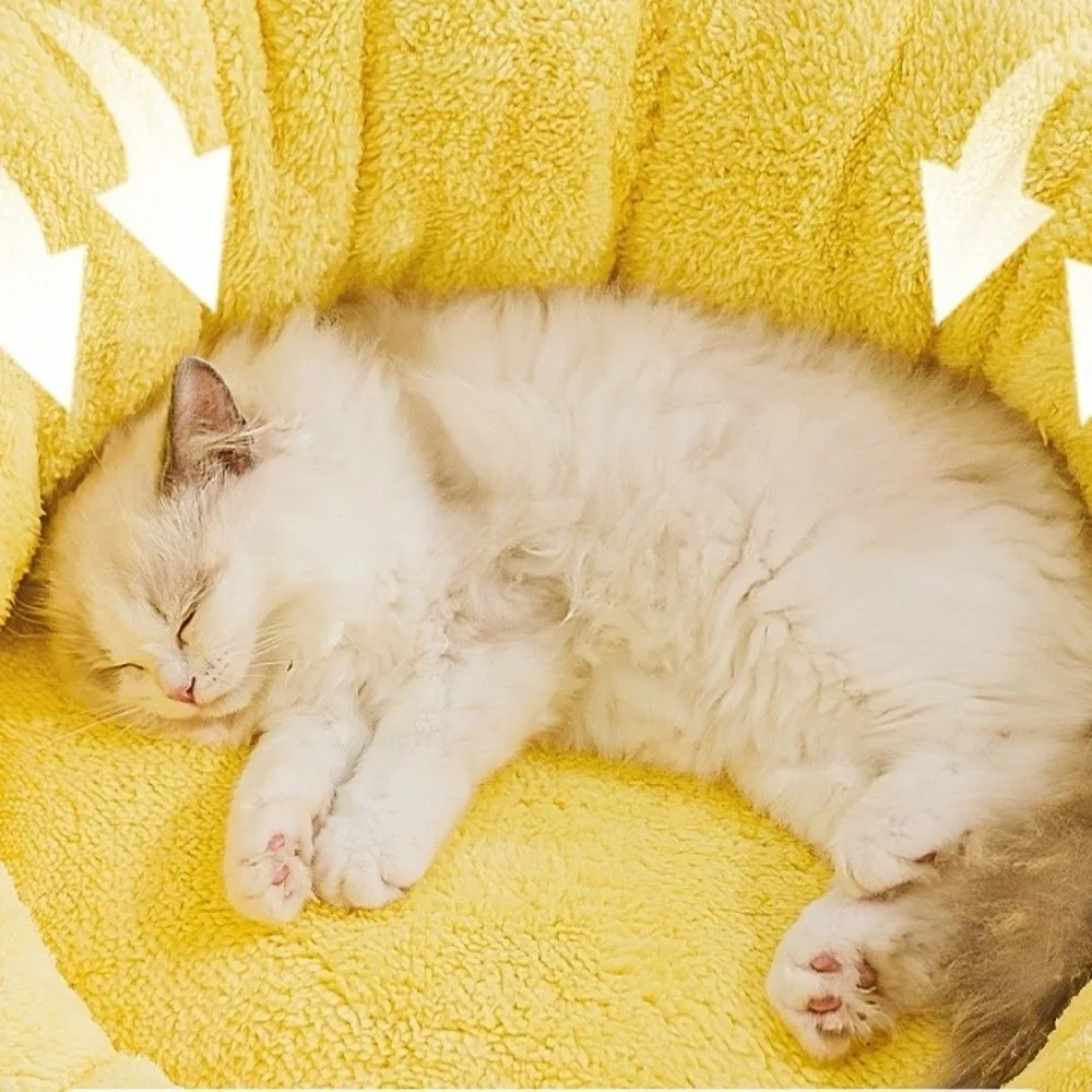 

Breathable Cartoon Pet Dog Bed Thickened Soft Cat Sleeping Mattres Semi-surrounded Donut Shape Dog Sofa Bed Travel