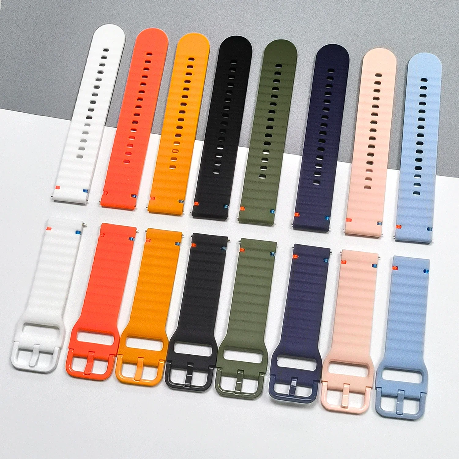 20mm 22mm Silicone Strap for Xiaomi Watch S5 5 S4 S3 S2 S1 Pro/Mi 2Pro Color 2 Bracelet for Samsung Galaxy Watch 7 6 5 4 3 Band