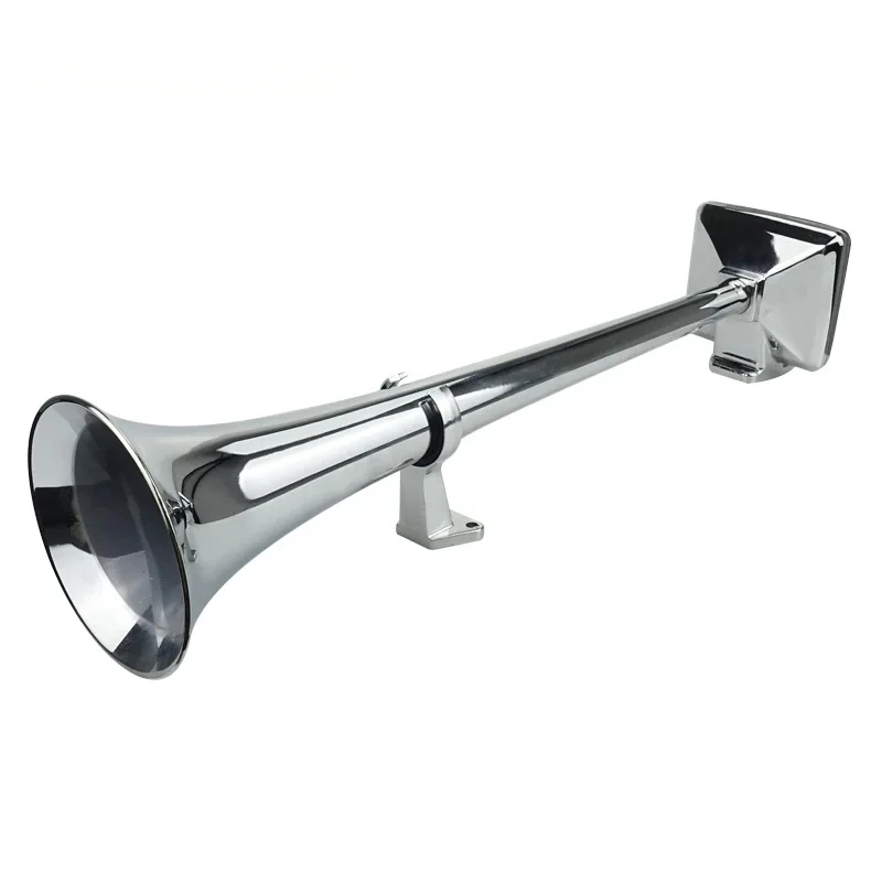 22Inch 19inch 150dB Hadley Trumpet Sliver Air Horn Kit for Truck Train Bus Boat