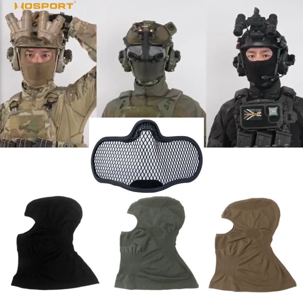 Tactical Balaclava with Steel Mesh Protection  Breathable Full Face Mask Airsoft Paintball Combat Shooting Hunting Gear