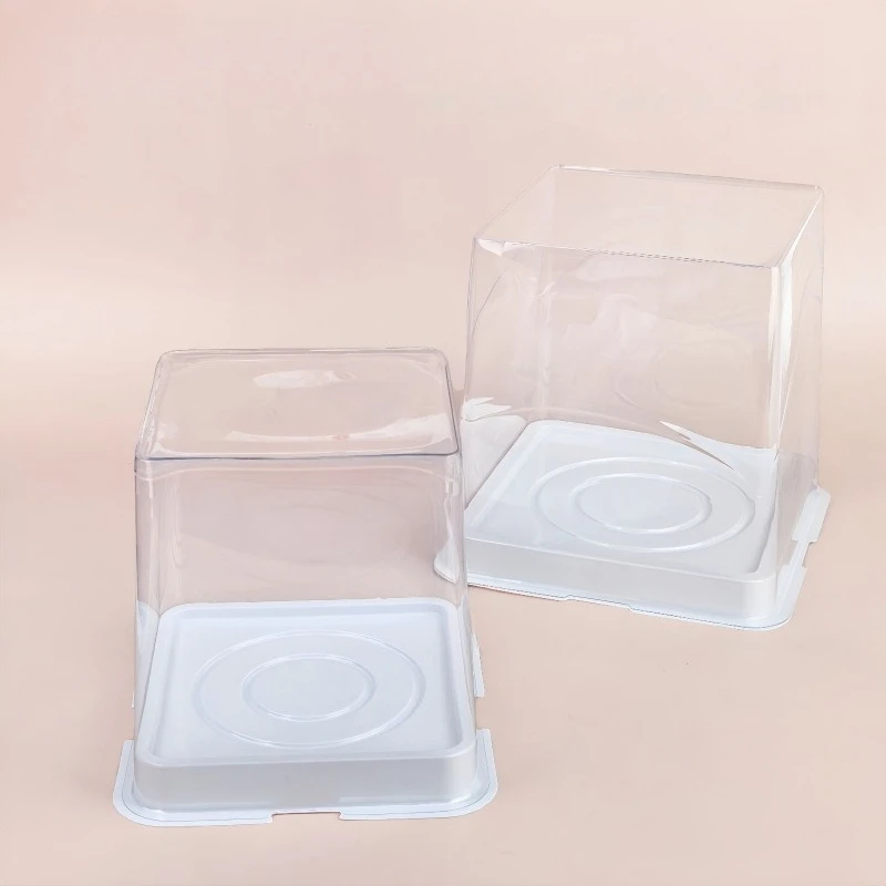 Cake Packaging Box Transparent Strawberry Cream Mousse Thousand Layer Sliced Baked Cake Packaging Boxes Bakeware Eco-friendly