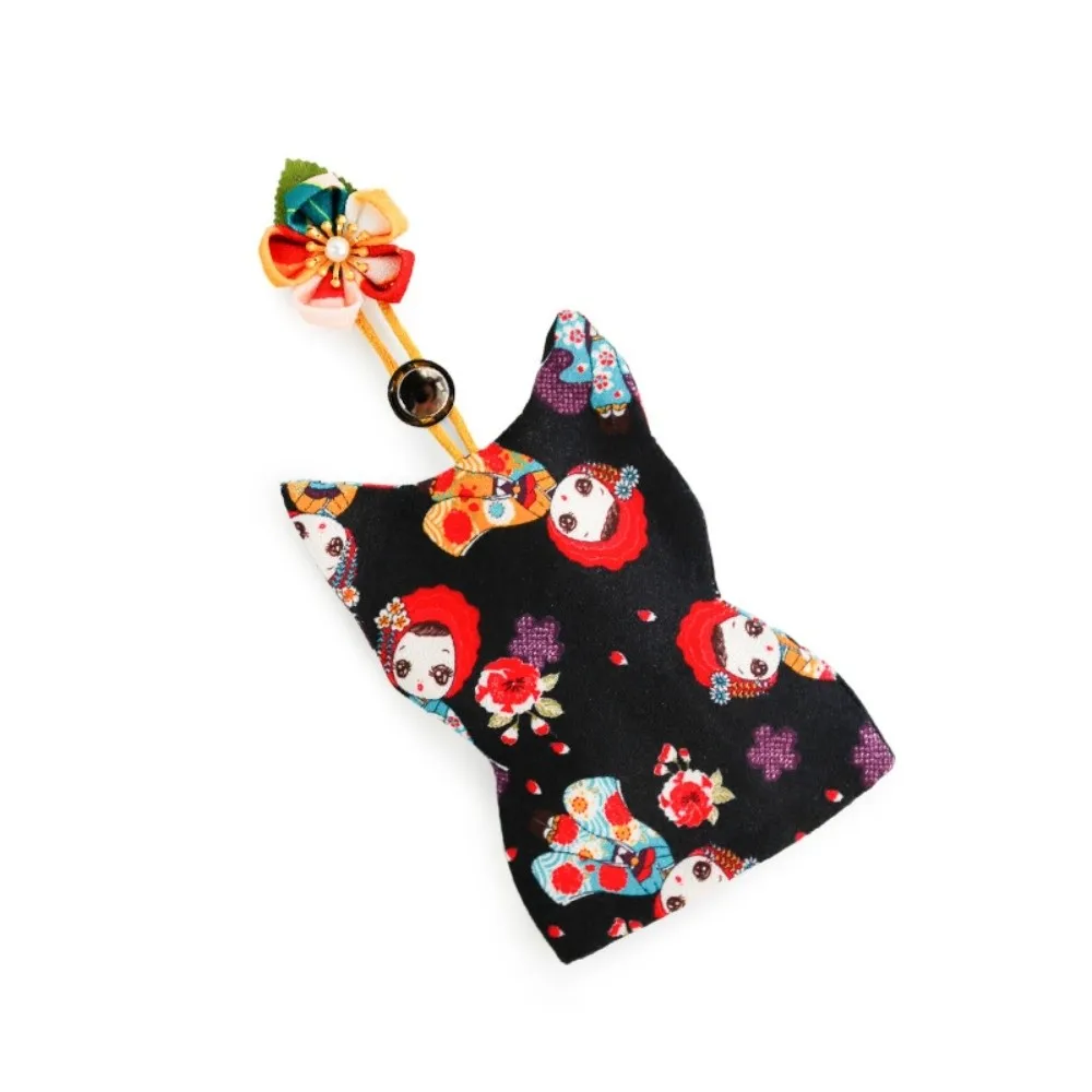 

Japanese Style Pull Out Key Case Portable Keyring Storage Fabric Key Holder Pull Rope Mechanism Arch Kitty Keychain Bag
