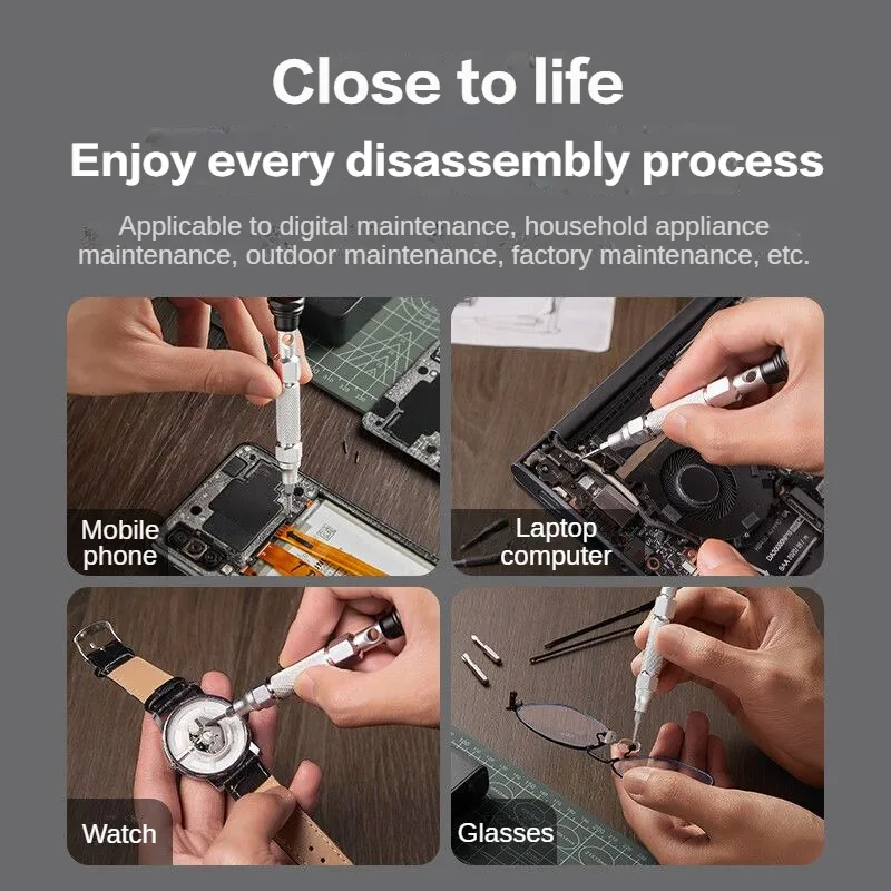 38 in 1 multifunctional screw set magnetic alloy mobile phone watch disassembly and repair tool triangular U-shaped