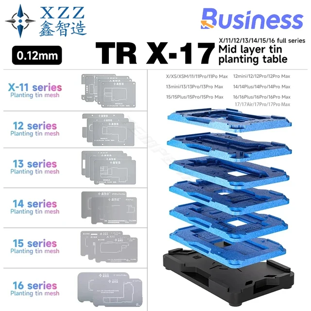طقم شبلنة بوردتين XZZ TR الشامل | من iPhone X إلى iPhone 17 Pro Max 1