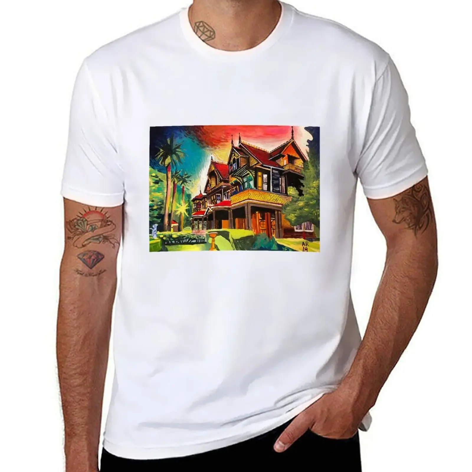 

Winchester Mystery House T-Shirt anime t shirts oversize men t shirt cotton 100% T-Shirt