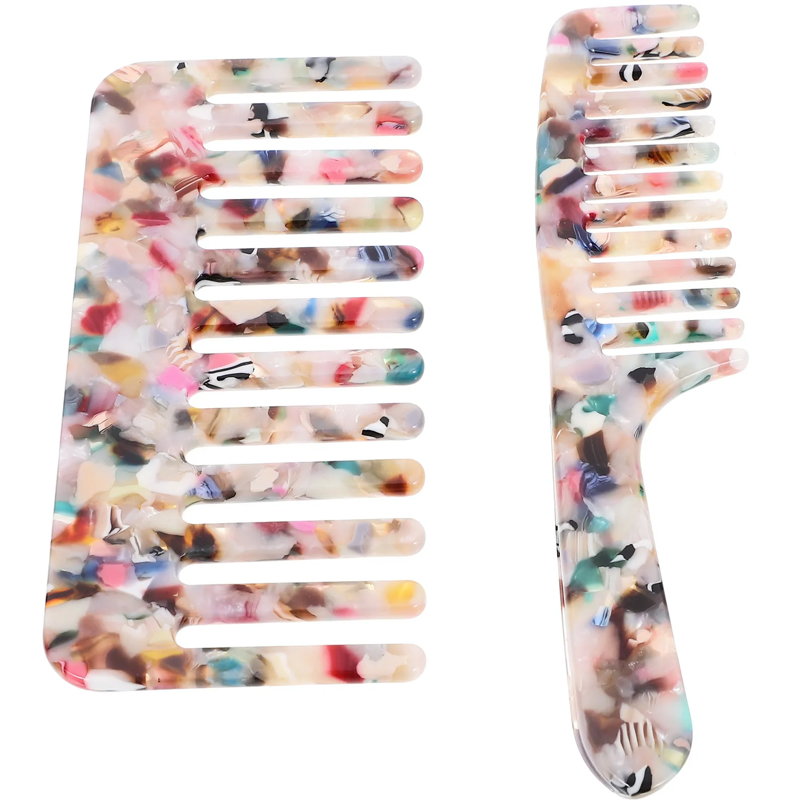 

Набор из 2 расчесок для укладки волос с широкими зубьями для женщин, универсальный, подходит для всех типов волос, отлично подходит для наращенных волос и стимуляции кожи головы.