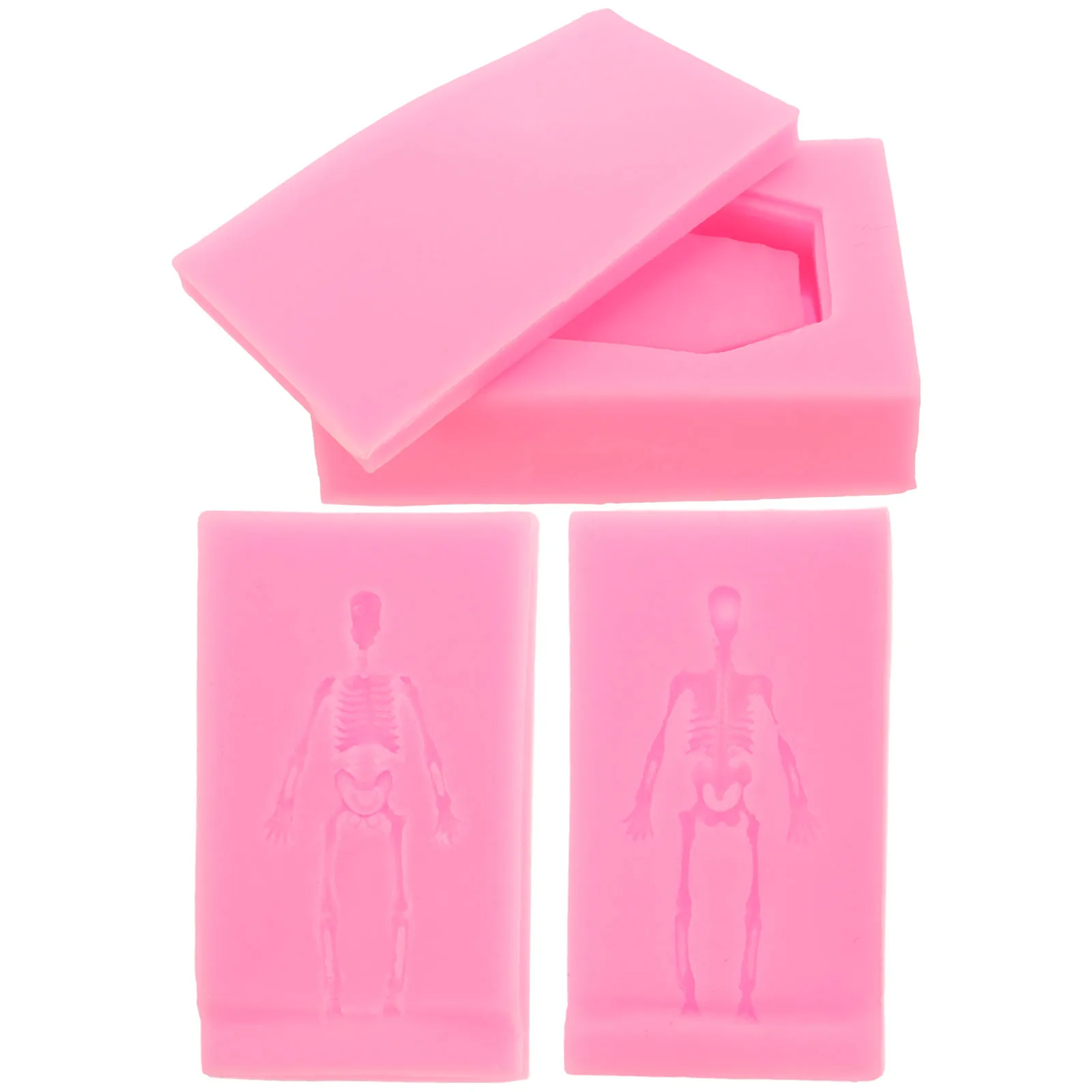 

4Pcs DIY Silicone Mold Skull Cross Pattern for Scented Candles Halloween Decor Creative Craft Projects Mold