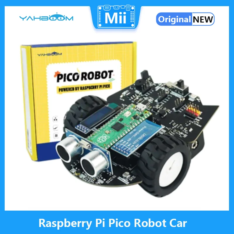 

Yahboom Raspberry Pi Pico Robot Car Kit Open Source MicroPython Programming Support APP Control Tracking Include Battery