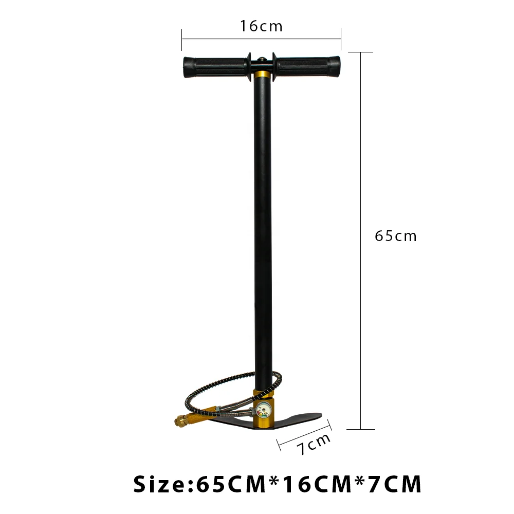 OEM Convenient Top Quality Three Stage Fixed Pedal High Pressure 300bar 4500psi 30Mpa HPA PCP Hunting Paintball Hand Pump