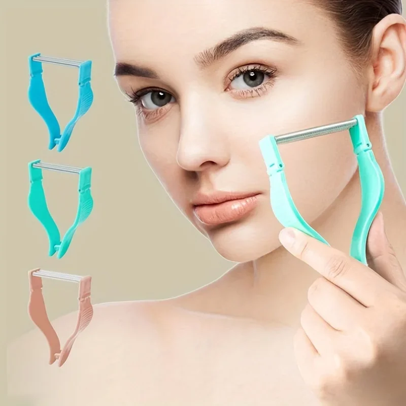 3 Colors Facial Hair Remover Safe Handheld Spring Roller Hairs Mustache Skin Care Massage Beauty Hair Removal Tool