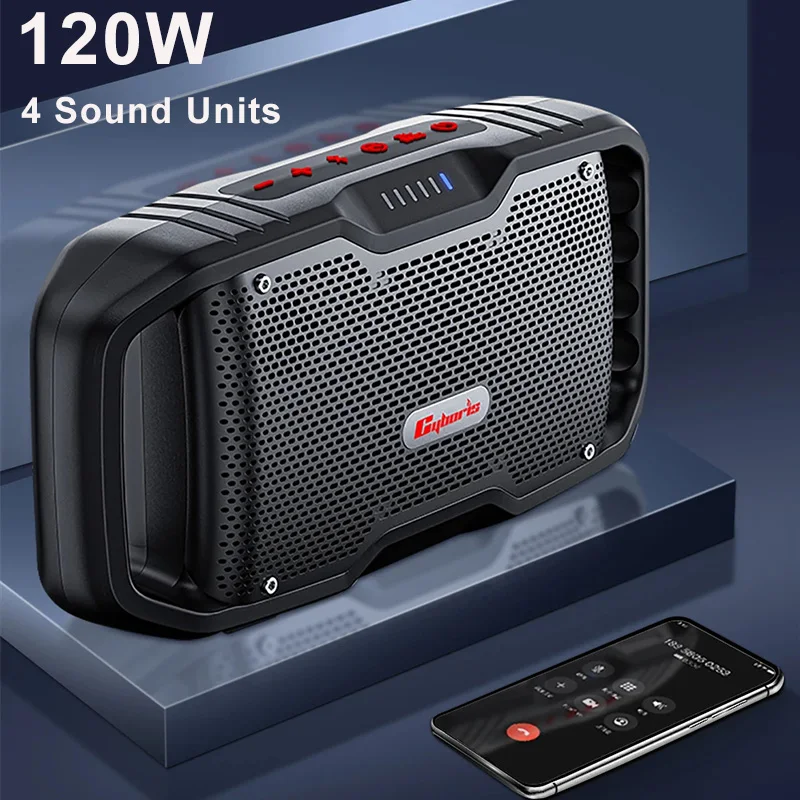 

120W Powerful Wireless Bluetooth Speaker X10 Storm Box Outdoor Portable IPX7 Waterproof Party Camping Subwoofer 16H Playtime