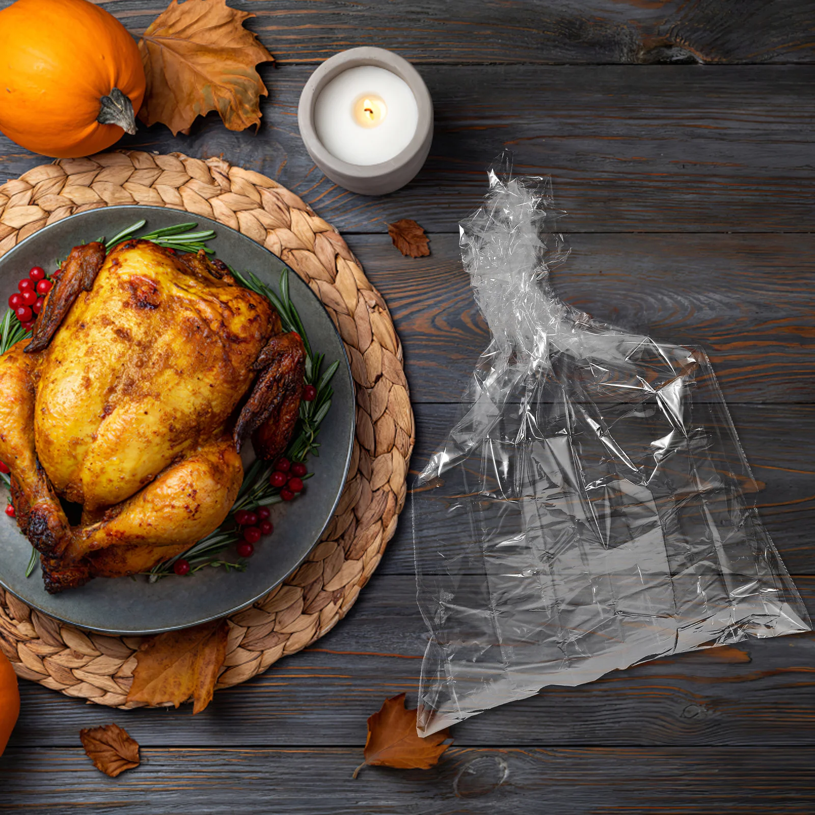 

30Pcs High-Heat Oven Roasting Bags 250x380mm for Cooking Turkey Chicken Meat Seafood Vegetable Baking Bags Easy Cleanup