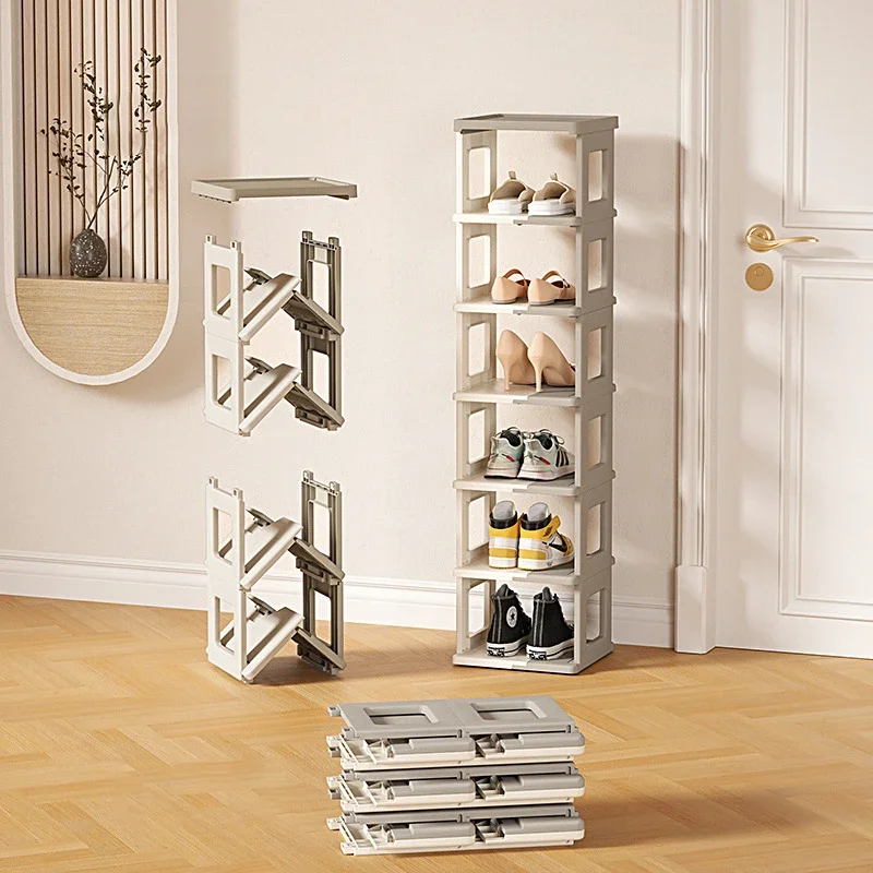 Layered, foldable shoe rack, space saving shoe rack, detachable shoe cabinet