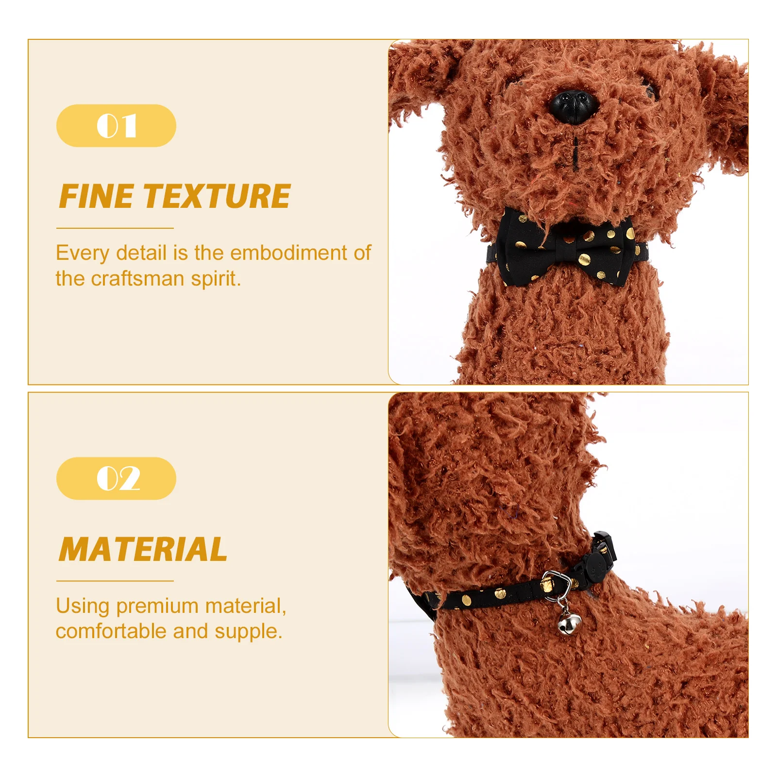 

Bow Tie Cat Collar Adjustable Aluminum Alloy Comfortable Skin-friendly Bell Detachable PetAccessory Festive Christmas Gift