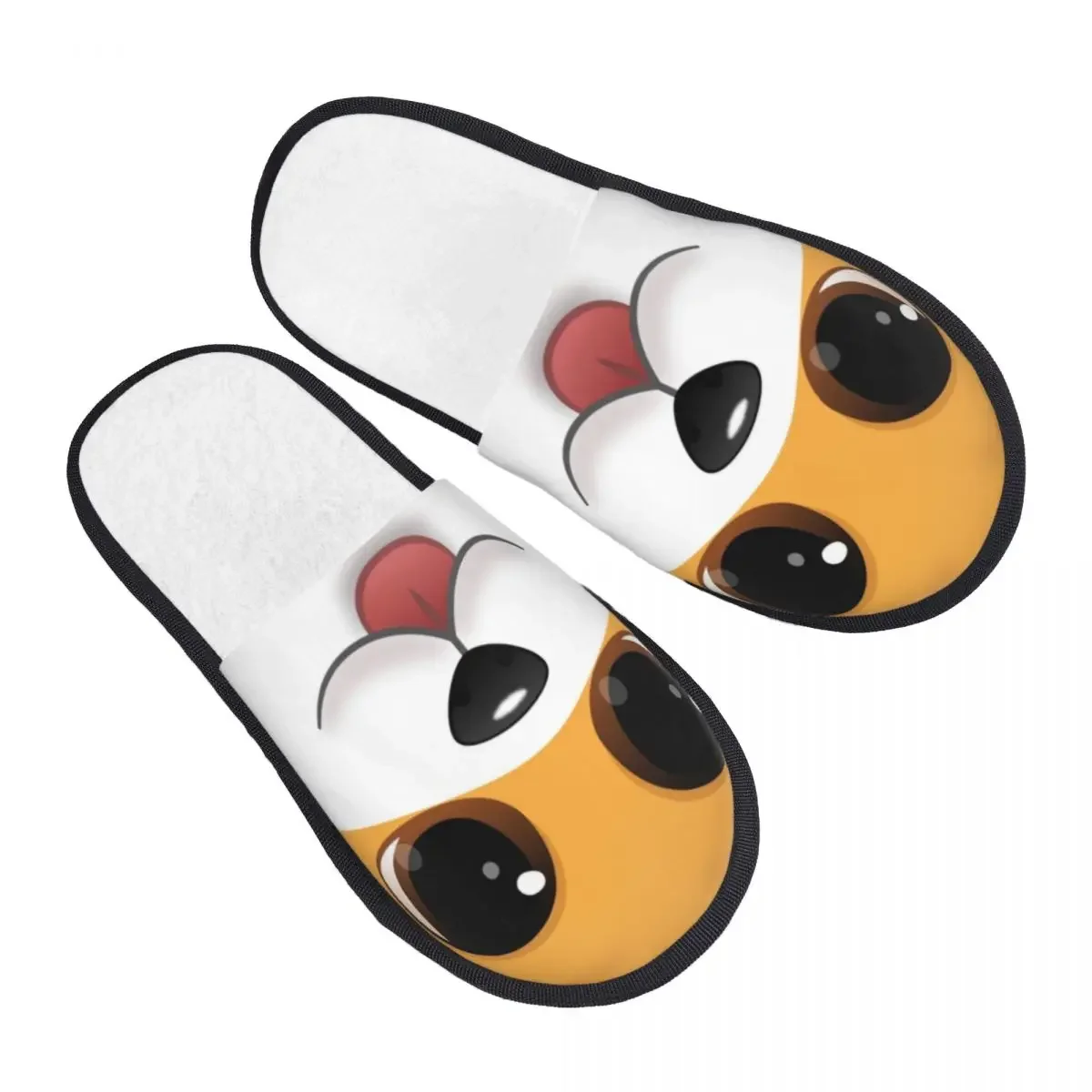 Slippers personalizados en mousse à mémoire forme pour femmes, chaussures maison pour chambre à coucher, puppy Corgi mig