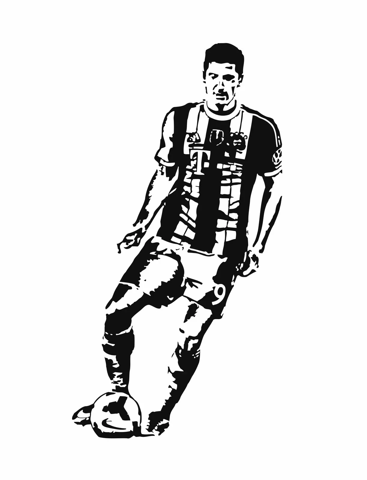 

Robert Lewandowski Polish Poland Football soccer Bedroom Living Room Decal Wall Art Sticker Decor removable self-adhesive