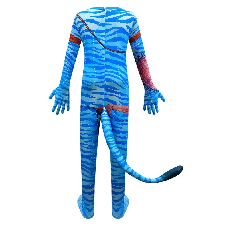 Aaring Cosplay Costume Movie Jake Sully Neytiri Bodysuit Suit Zentai Jumpsuits Boys Girls The Way of Water Halloween Costume