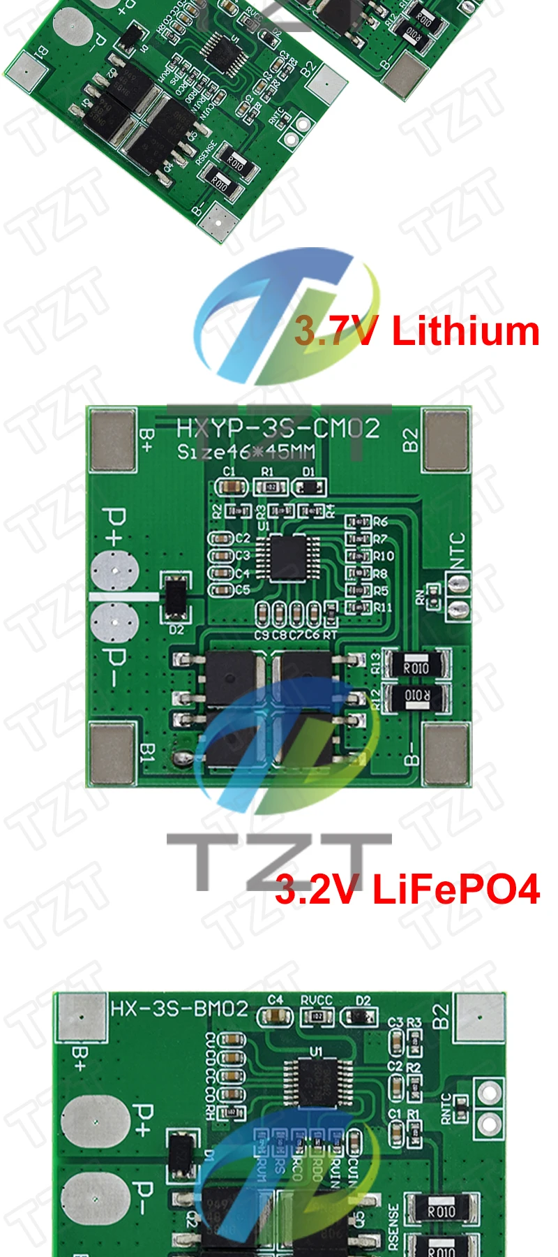 TZT 1/3PCS 3S 9.6V 11.1V 12.6V Lifepo4 Li-ion Lipo Lithium Batterieschutzplatine 18650 BMS 14A Begrenzung 20A PCB 4-Zellen-Pack PCM – Detail 6