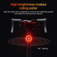 Bicycle front and rear light Cycling Safety warning Taillight  Waterproof bike headlamp 12 LED lamp beads flashing Rechargeable