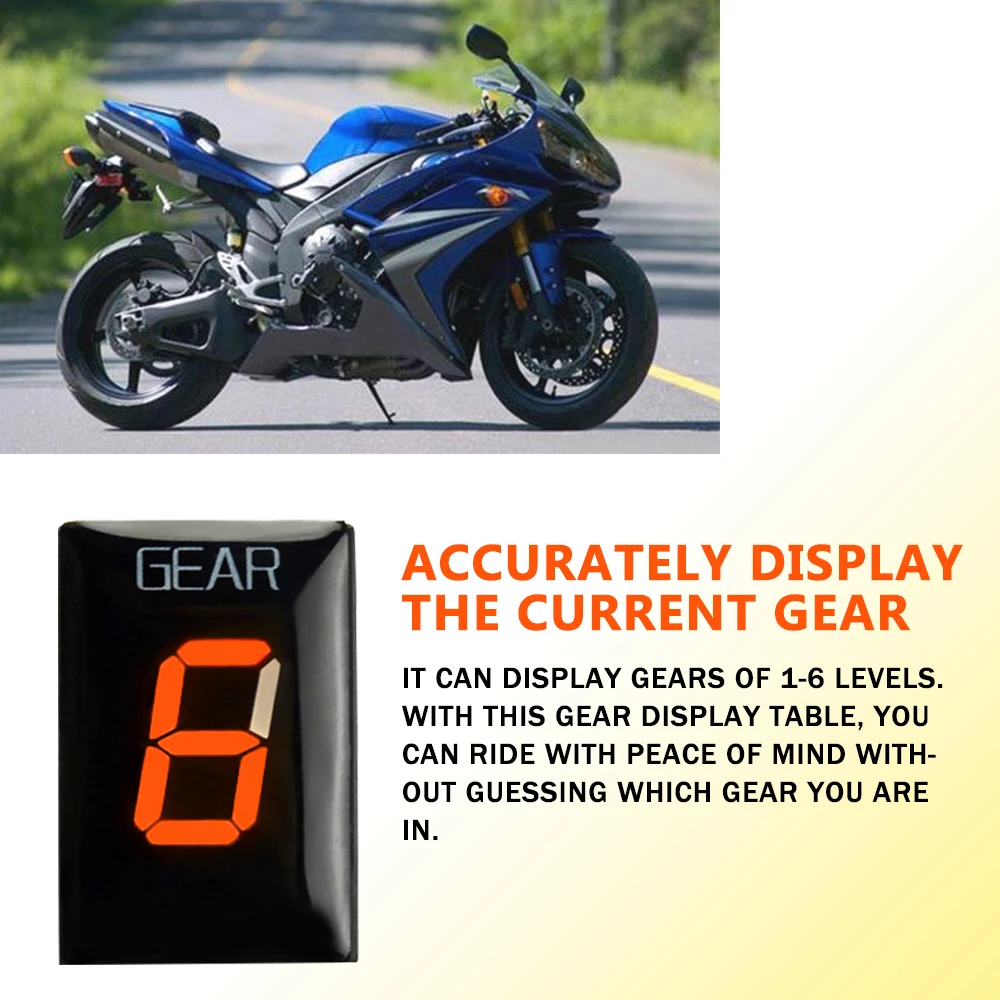 기어 표시기, Yamaha YZF-R1 R6 R6S XJ6 FZ1 FZ1N FZ8 FZS 1000 Fazer TDM 900 FZ400 오토바이 액세서리, 속도 표시 계량기