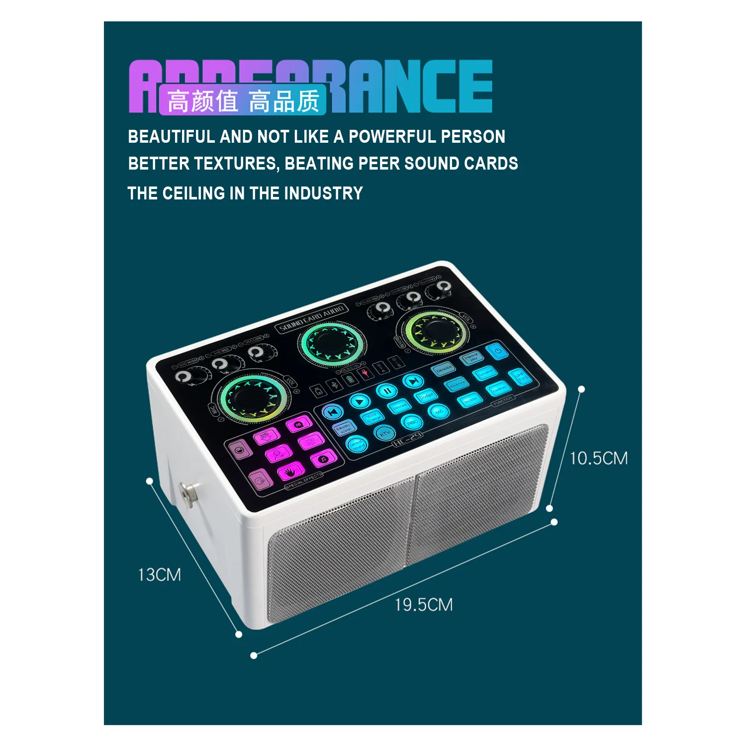 GAX-HC29 Live sound card audio all-in-one machine with wireless microphone mobile phone computer universal karaoke equipment