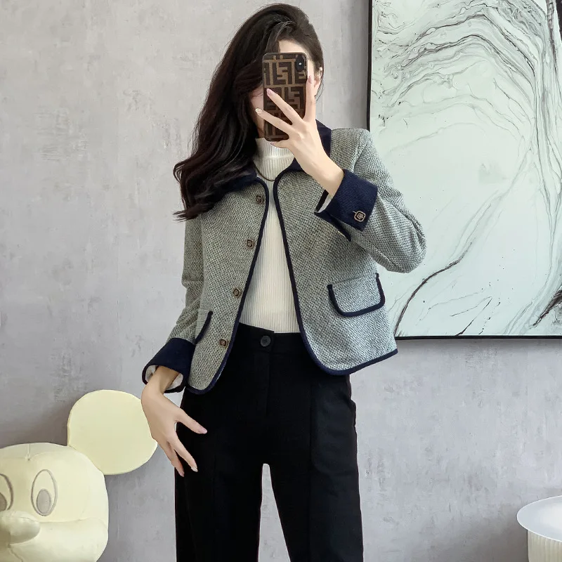 

Твидовый жакет черный женский весенний в стиле горпкор, техно-одежда, хипстерский, уличный, городской, Y2K, с заниженной линией плеча, удлиненный, свободный крой, OL