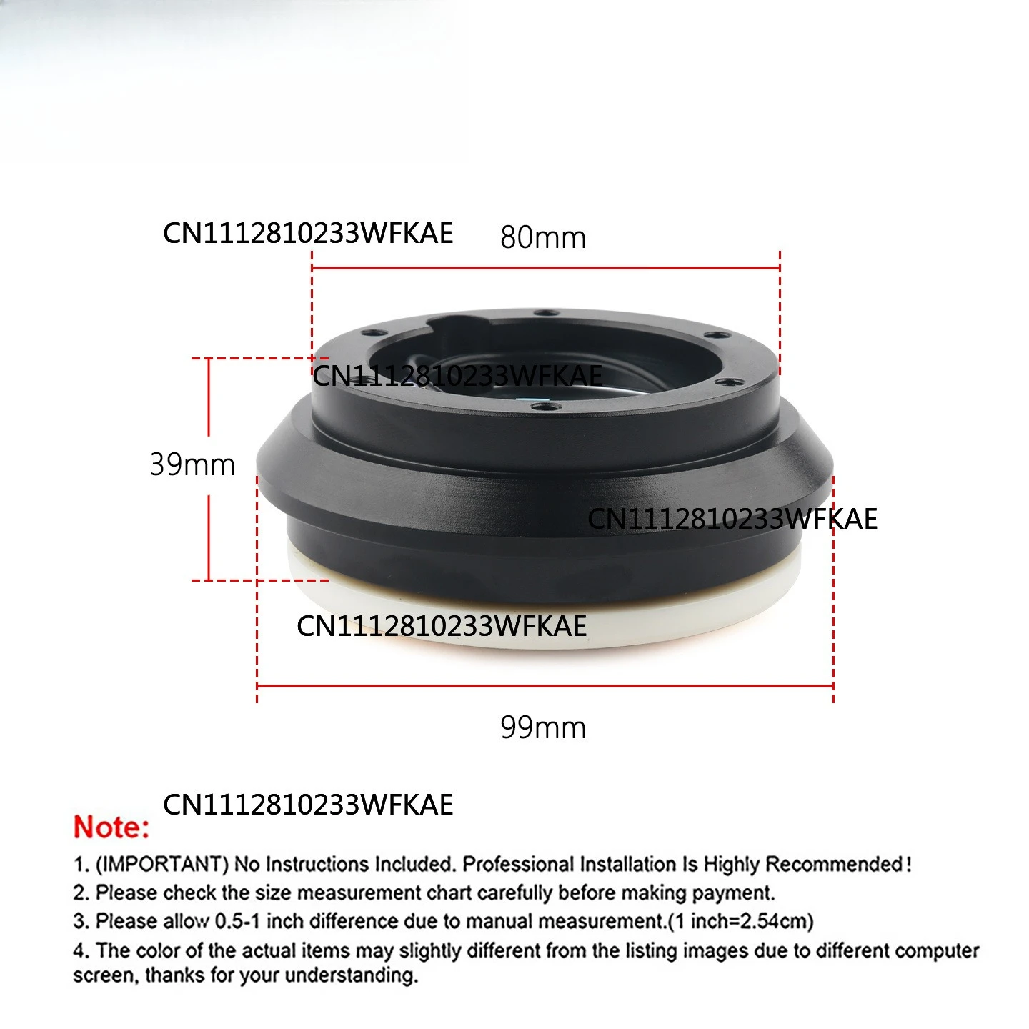 130H Aluminum Steering Wheel Boss Kit Wheel Hub Adapter Car Retrofit Kit Steering Wheel Connector Base Adapter for Honda