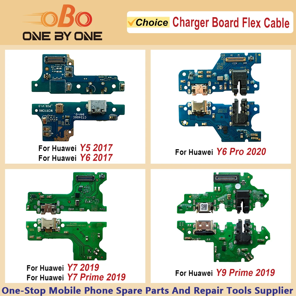 Puerto de carga USB, conector de clavija, placa de carga, Cable flexible para Huawei Honor Y5 Y6 Y7 Y9 Prime Pro 2017 2018 2019, reparación (1 unidad)