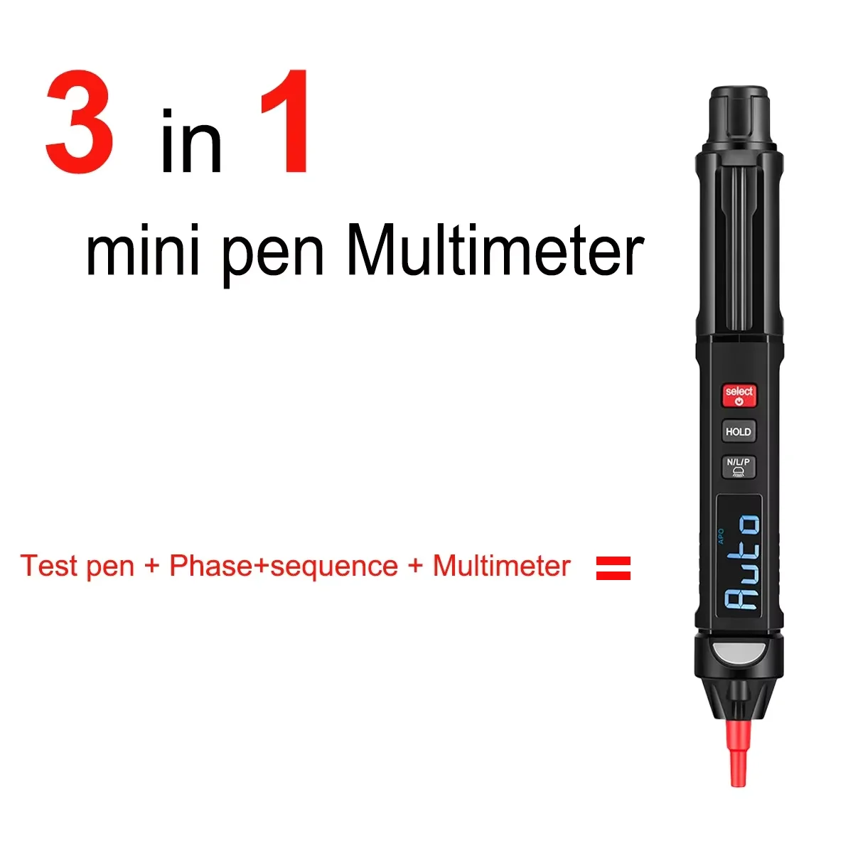 

RM206 Digital Multimeter Auto Intelligent Sensor Pen Tester 6000 Counts Non Contact Voltage Meter Phase Detection NCV