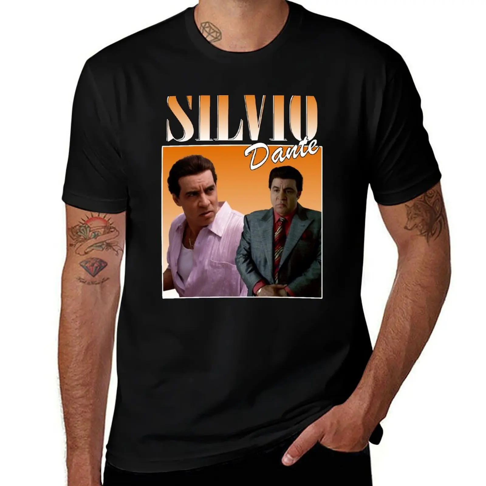 

Silvio Dante Retro Design Sopranos T-Shirt t shirts cotton 100% man t shirt heavy cotton t shirts for man graphic tees T-Shirt