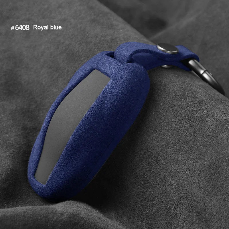 For Tesla Model 3 Model Y S Model X Remote Key Protective Case Car Accessories Solid Color Super Sued Car Key Cover Shell