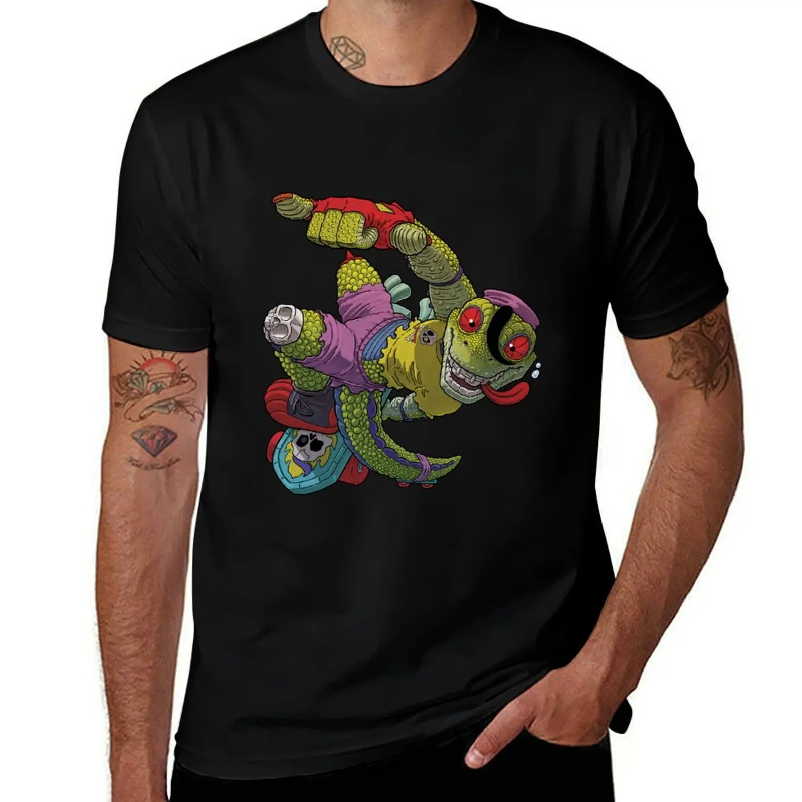 Camiseta Mondo Gecko, el lagarto mutante, básica, sencilla, informal, de manga corta