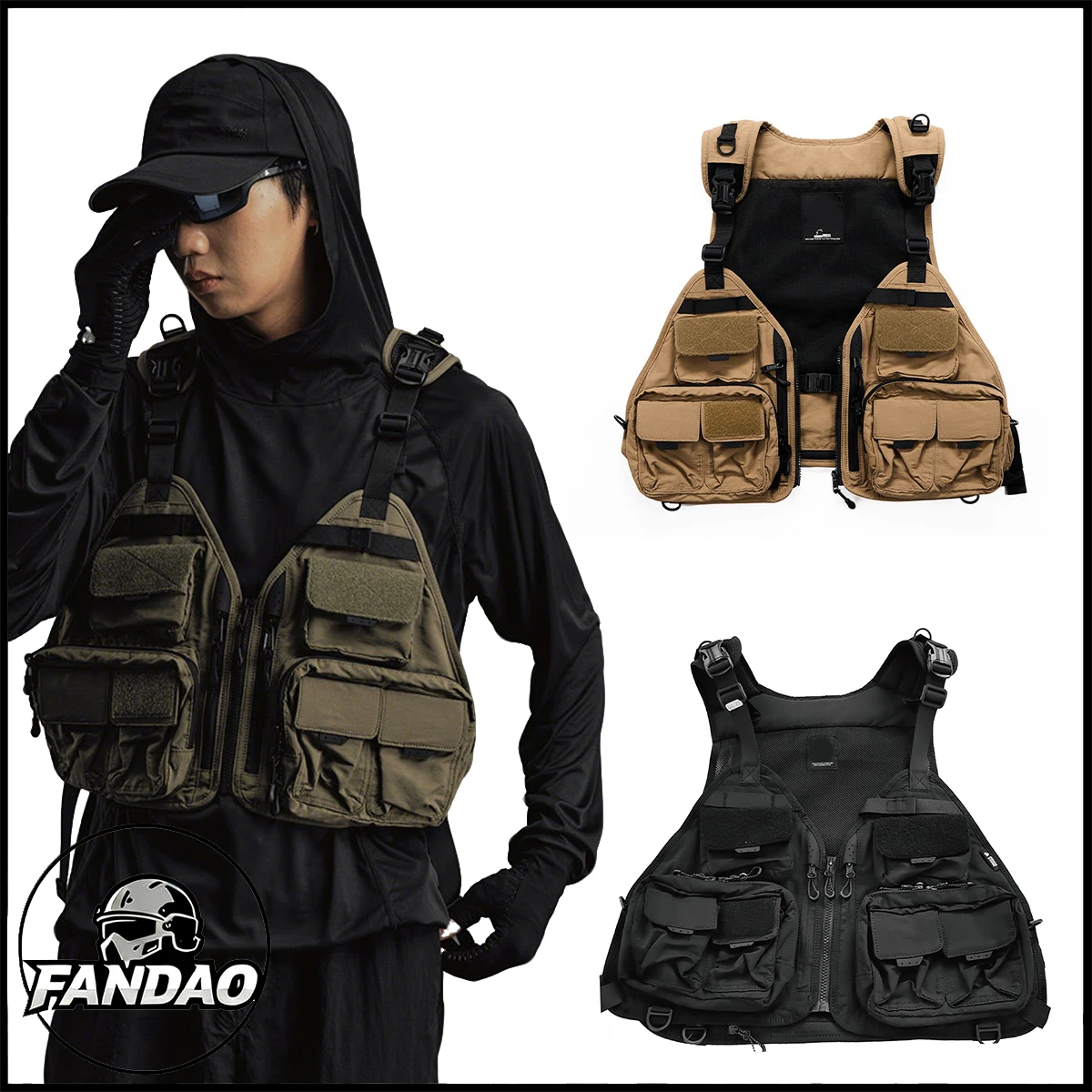 

Тактический рыболовный жилет-рюкзак для снастей и приманок с быстросъемными карманами, универсальный жилет для активного отдыха и рыбалки для любителей рыбалки