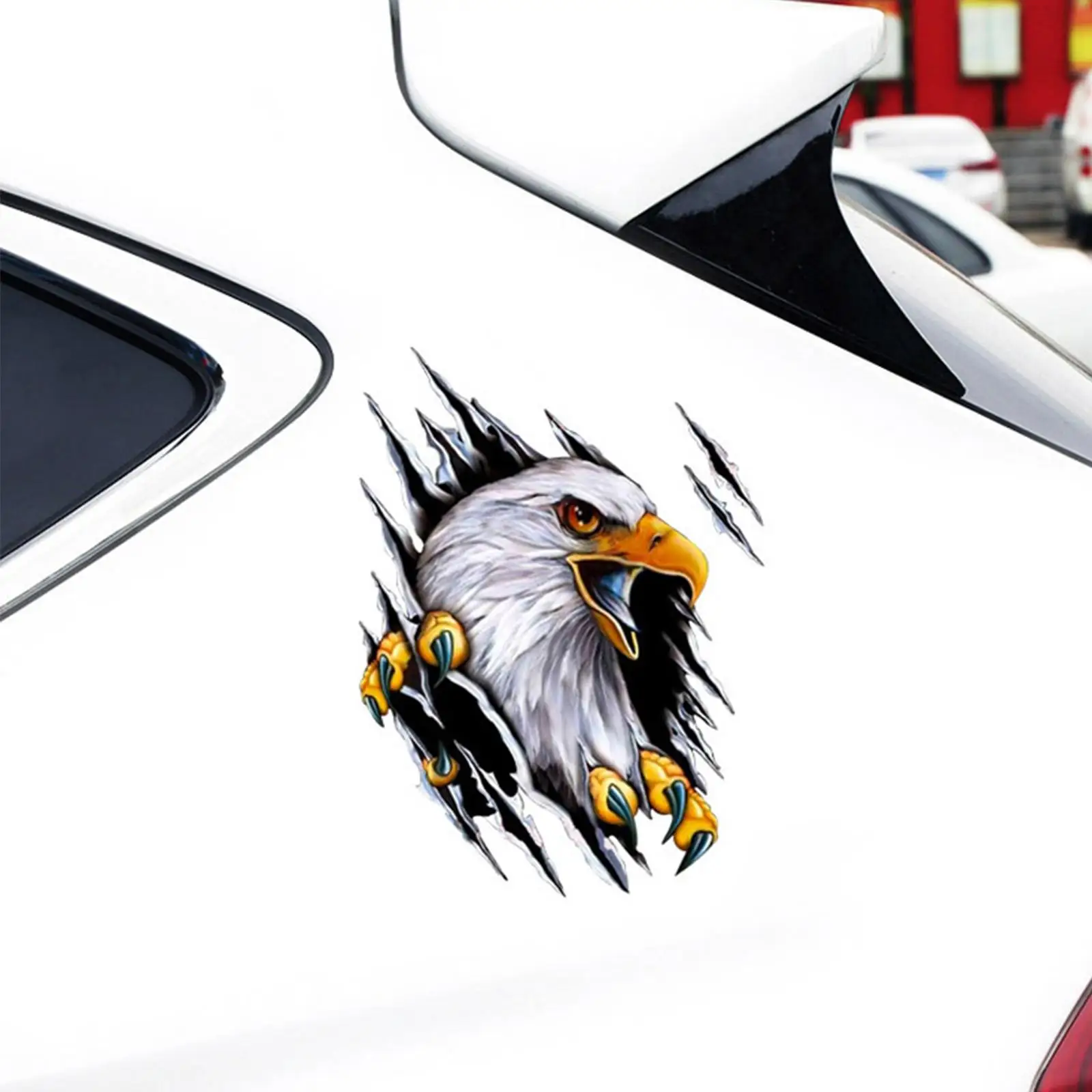 2xEagle Car Sticker Decals Simulation Cartoon for Bumpers Motorcycle Right