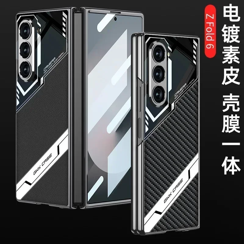 

Cases For Samsung Galaxy Z Fold 6/5/4/3 Phone Case E-Sports Leather Plating Shell Film Drop-Resistant Z Fold6 Protective Cover