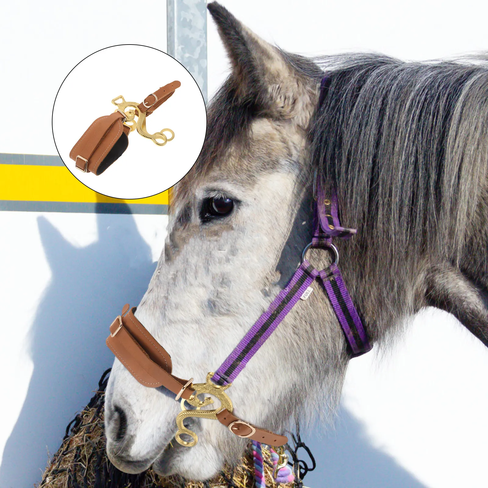 bridon-reglable-sans-bit-en-pu-rembourre-et-doux-pour-l'equitation-l'entrainement-le-saut-d'obstacles-et-la-competition-–-Equipement-d'equitation