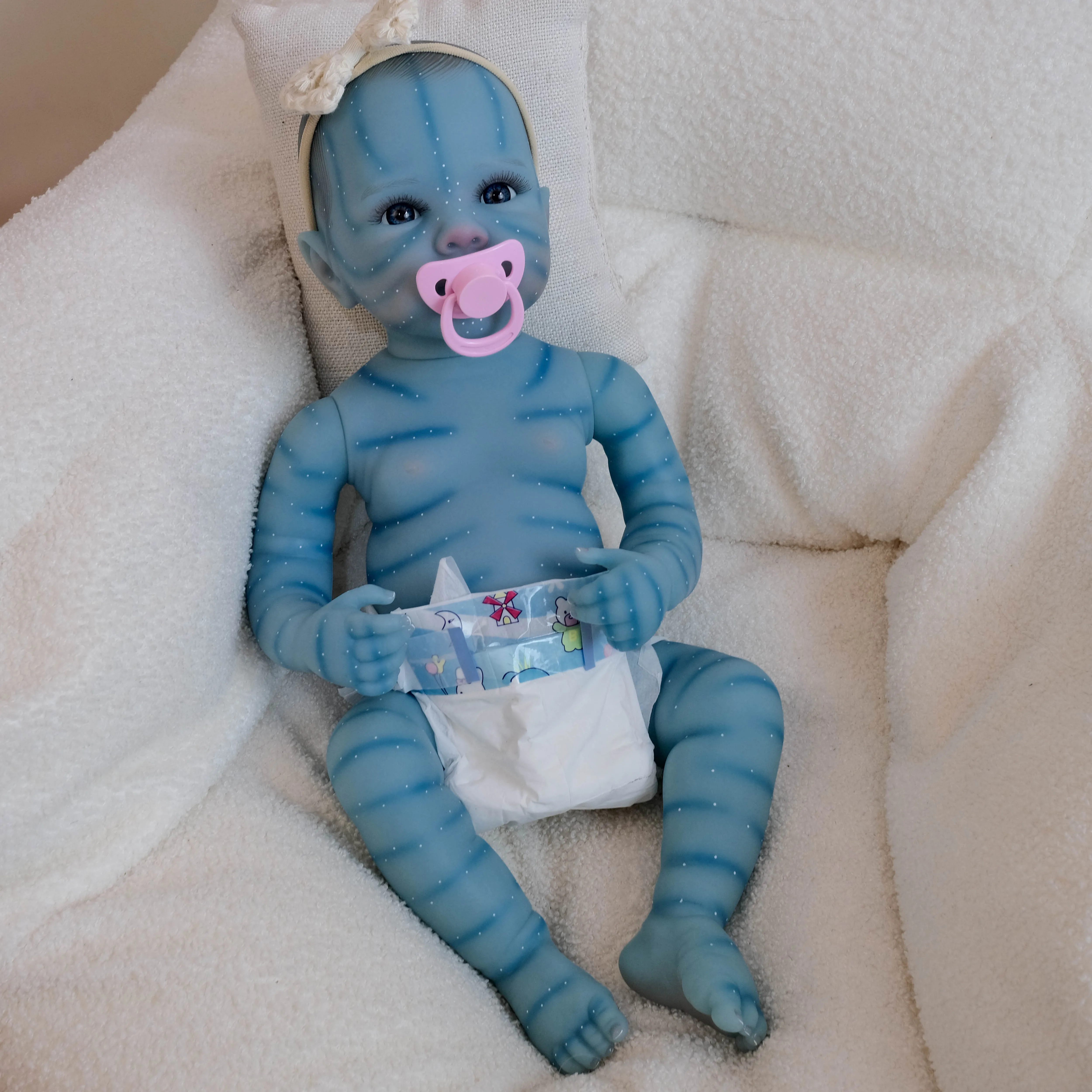 

NPK 19inch Bettie Full Vinyl Body Avatar Version Alternative Doll Cuddly Baby with Multiple Layers 3D Skin Painting