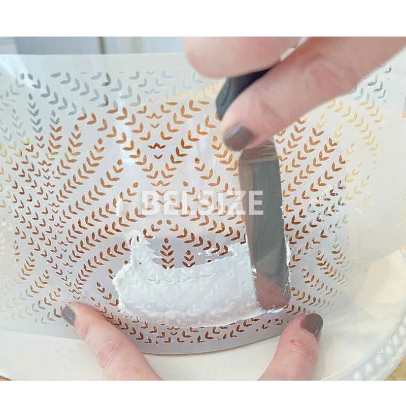 Cake Decorating Stencils Templates Floral Stencil Wedding Cake Lace Boder Fondant Mesh Stencil Spray Flora Molds Pastry Tools