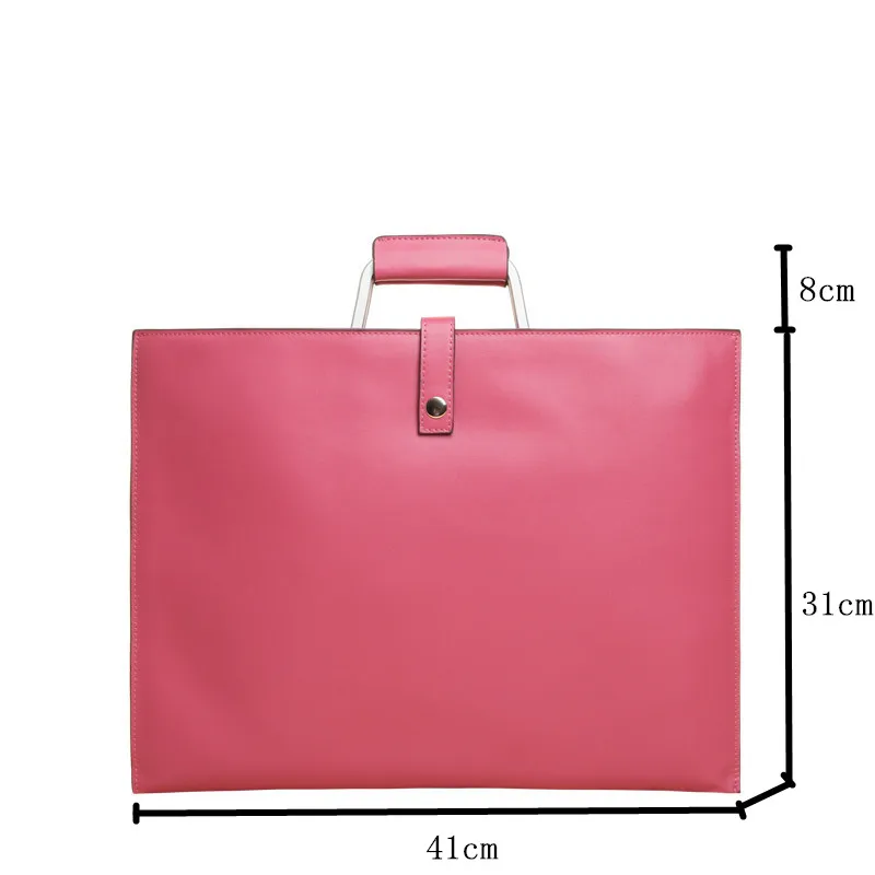 Bolsa de couro genuíno para mulheres, pasta feminina simples, bolsa para laptop OL tablet, bolsa de ombro para senhoras, moda