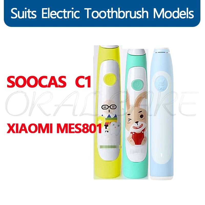 หัวแปรงสีฟันสำหรับเปลี่ยน Xiaomi Mitu 3ชิ้น MES801 C1โซคาส์หัวแปรงสีฟันสำหรับเด็กสูญญากาศพร้อมฝาครอบหัวแปรงอ่อนนุ่ม