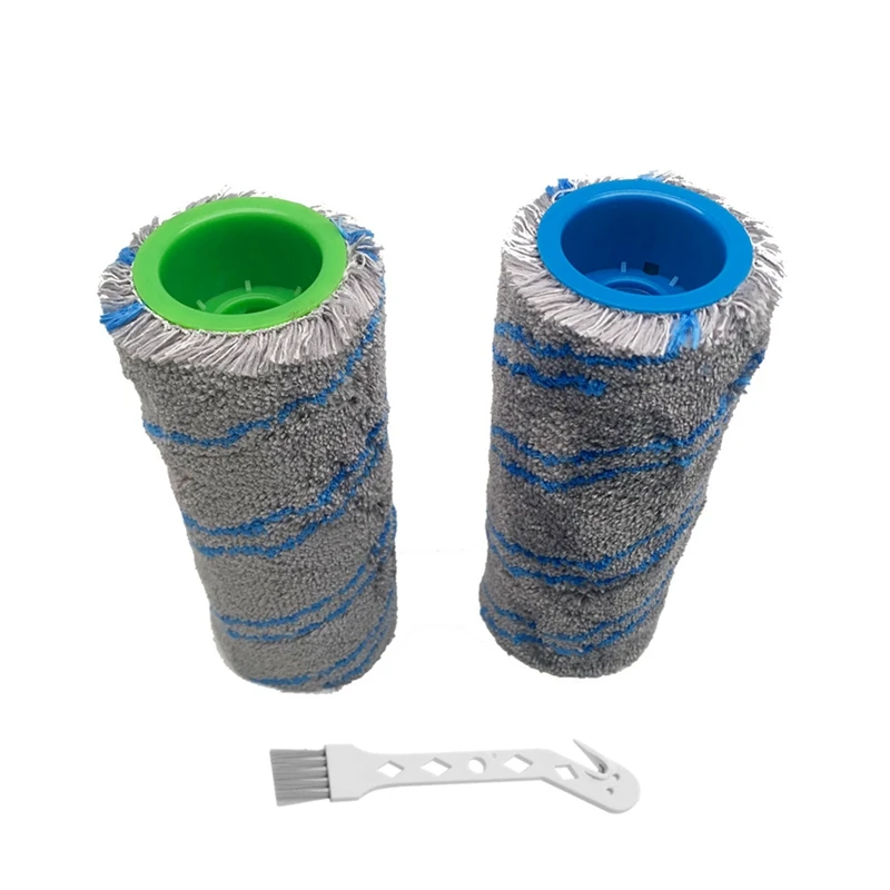 2 Piece Vacuum Brush Microfiber Roller Brush Set For Karcher BR30/1 FC3 FC3D FC5 FC7 Hard Floor Cleaner