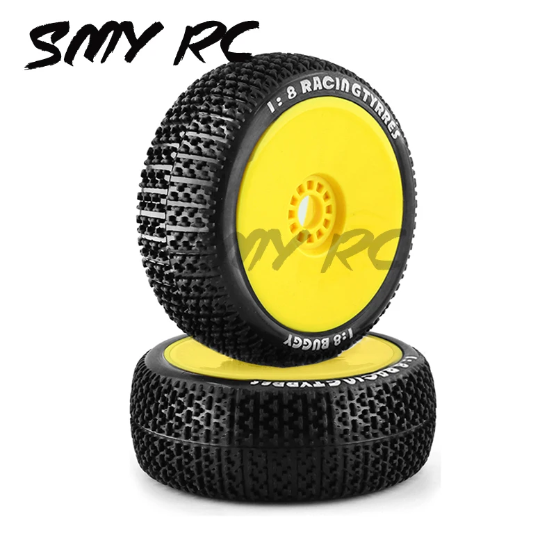 2pcs/4Pcs 1/8 4WD Nitro Off Road Buggy Tires Wheel Rims 17mm Hex for 1:8 Scale RC Car HSP HPI Kyosho ZD Hongnuo Redcat Traxxas