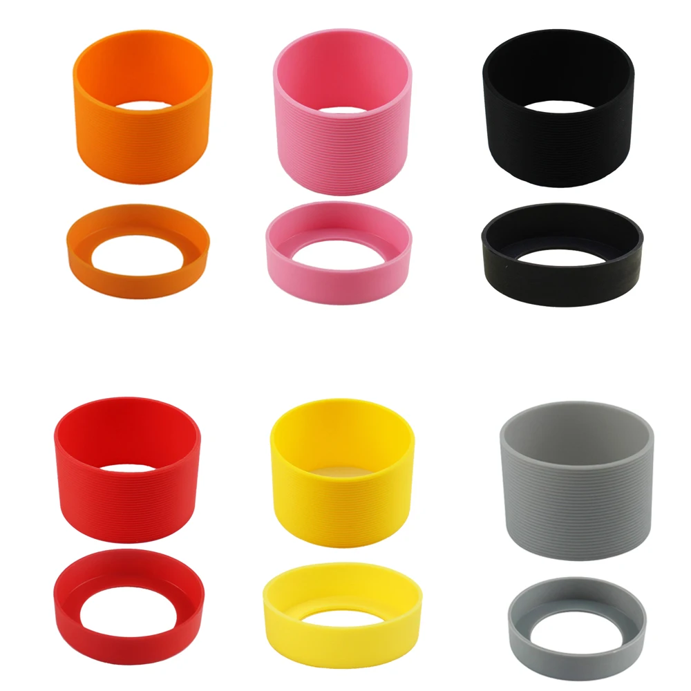 7cm dia Silicone Cup Sleeve Set Insulated Sleeves Cup Holder Silicone Sleeves Heat Resistant Protective Sleeve