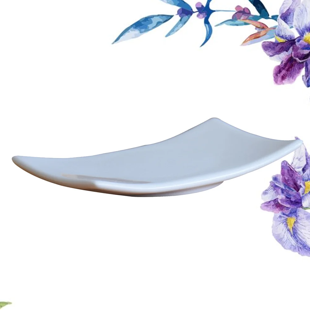 صندوق صابون سيراميك بسعة كبيرة، تصميم حديث، حاوية صابون لديكور الحمام مع قاعدة مضادة للانزلاق للاستخدام المنزلي والفندق باللون الأبيض #4