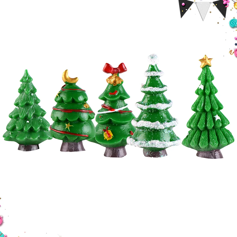

5Pcs Stylish Xmas Tree Adornment Creative Desktop Decoration Ecofriendly Home Party Gift Christmas Tree Decor