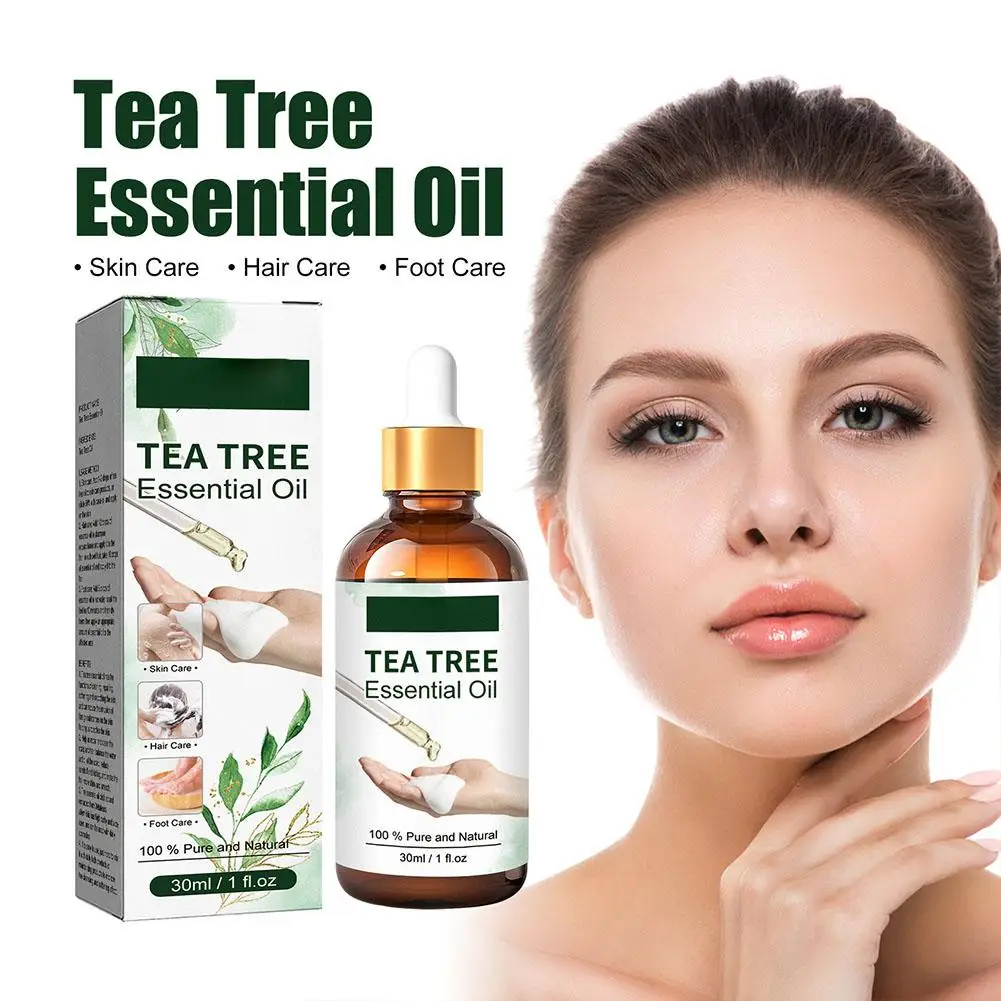 Suero facial con aceite de árbol de té, tratamiento ance, suero facial hidratante que se desvanece, líneas finas, ilumina las marcas, productos para el cuidado de la piel facial